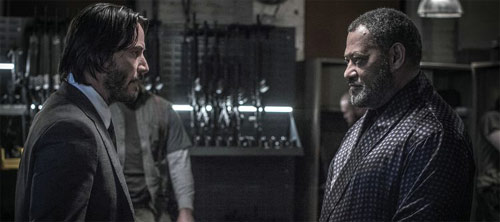 John Wick: Kapitel 2 Keanu Reeves und Laurence Fishburne