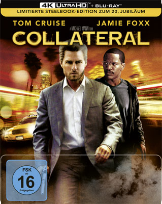 Wir verlosen 4 Steelbooks von "Collateral" mit Tom Cruise.