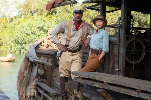 Emily Blunt und Dwayne Johnson in "Jungle Cruise"