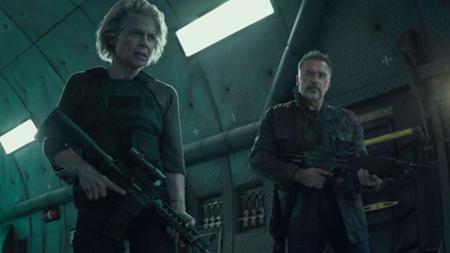 Terminator: Dark Fate mit Arnold Schwarzenegger und Linda Hamilton