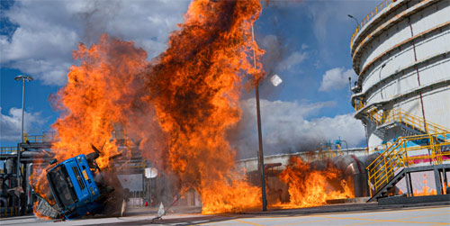 Action aus Feuerwehrfilm